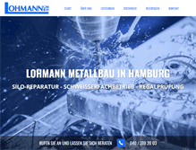 Tablet Screenshot of lohmannmetallbau.de